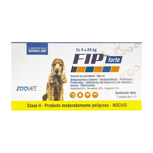 Fip Forte Antipulgas (9 kg - 24 kg) X1 Pipeta 4 ml