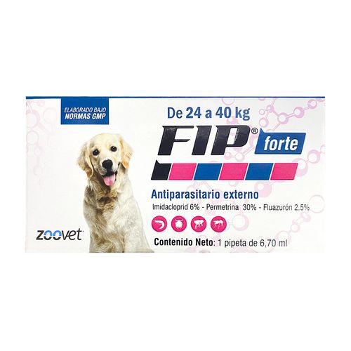 Fip Forte Antipulgas (24 kg - 40 kg) X1 Pipeta 6.70 ml