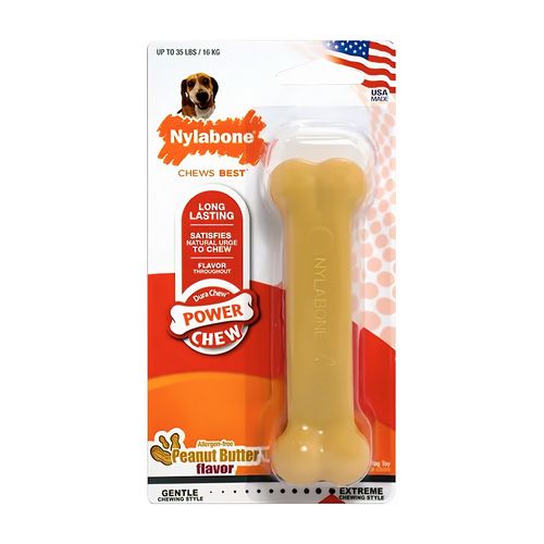 Nylabone Juguete Para Perro Power Chew Bone Peanut Butter - Wolf