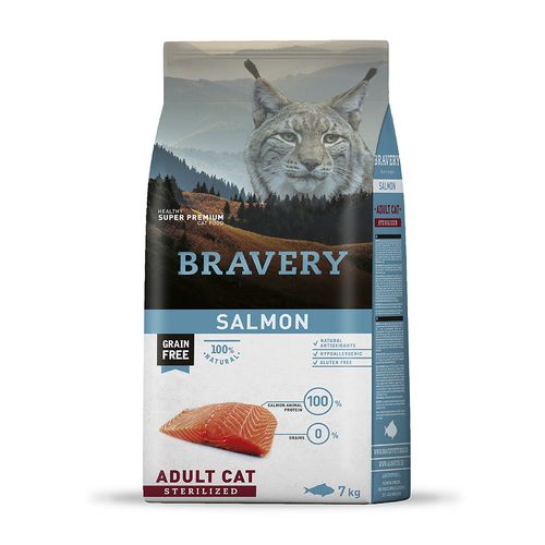 Bravery Gato Adulto Esterilizado Salmón 7 kg