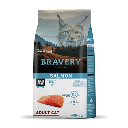 Bravery Gato Adulto Salmón 2 kg