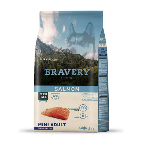 Bravery Cachorro Raza Mini y Pequeña Salmón 2 kg