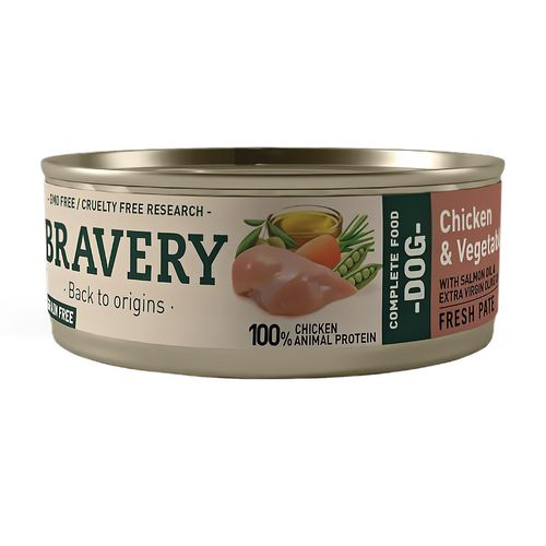 Bravery Chicken And Vegetables Adult Dog Wet Food 80 gr