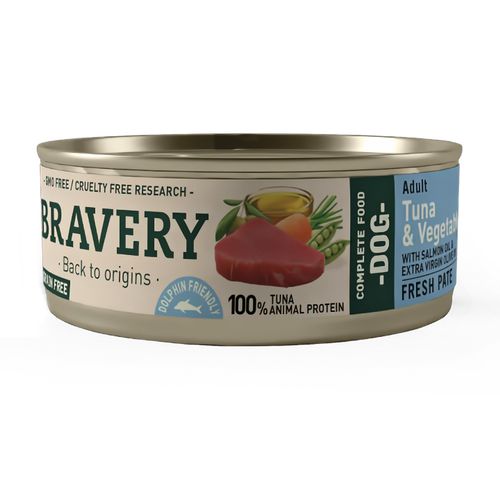 Bravery Tuna And Vegetables Adult Dog Wet Food 80 gr