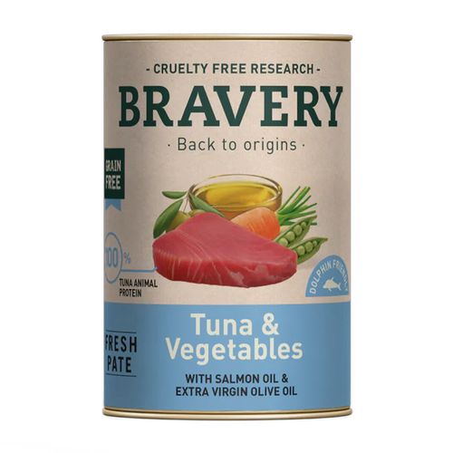 Bravery Tuna And Vegetables Adult Dog Wet Food 290 gr