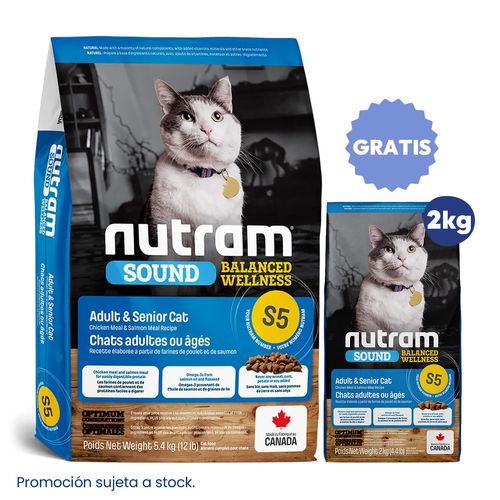 Nutram S5 Adult & Senior Cat 5.4 kg