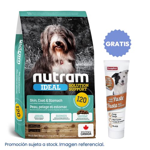 Nutram I20 Sensitive Skin, Coat & Stomach Lamb 11.4 kg
