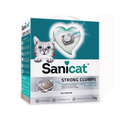 Sanicat Strong Clumps Arena Sin Aroma 7 kg