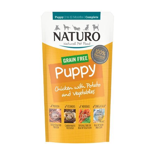 Naturo Grain Free Cachorro Pollo Con Papas y Vegetales 150 gr