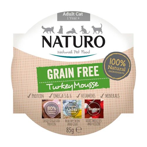 Naturo Grain Free Mousse De Pavo Para Gatos Adultos 85 gr