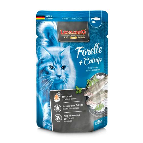 Leonardo Alimento Húmedo Cat Trucha & Catnip 85 gr