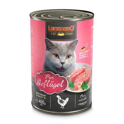 Leonardo Alimento Húmedo Cat Lata Pur Geflugel (Aves De Corral) 400 gr