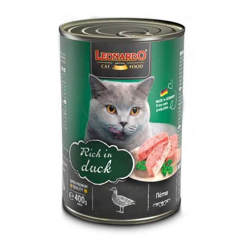 Leonardo Alimento Húmedo Cat Lata Reich An Ente (Pato) 400 gr