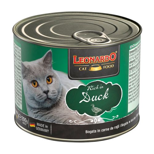 Leonardo Alimento Húmedo Cat Lata Reich An Ente (Pato) 200 gr