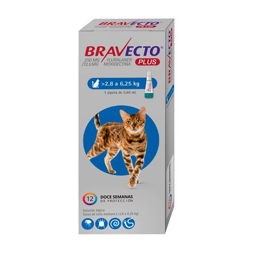 Bravecto Plus Gato 2.8 - 6.25 kg