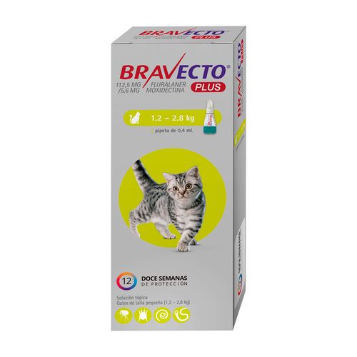 Bravecto Plus Gato 1.2 - 2.8 kg