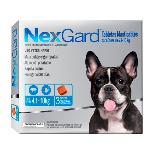 Nexgard 4.1 - 10 kg X3 Tabletas