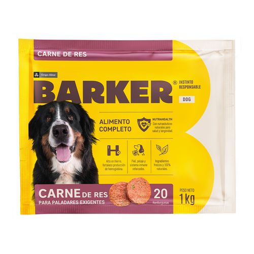 Barker Carne De Res 1 kg (20 Hamburguesas)