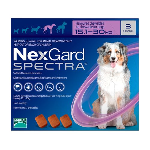 Nexgard Spectra 15.1 - 30 kg X3 Tabletas