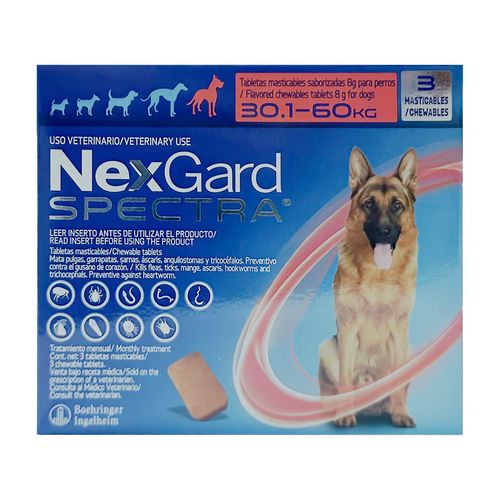 Nexgard Spectra 30 - 60 kg X3 Tabletas