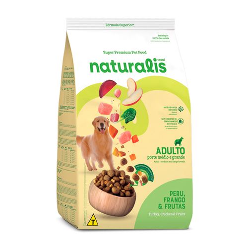 Comida Para Perro Naturalis Adulto Raza Mediana Grande Pollo, Pavo y Frutas 2,5 kg