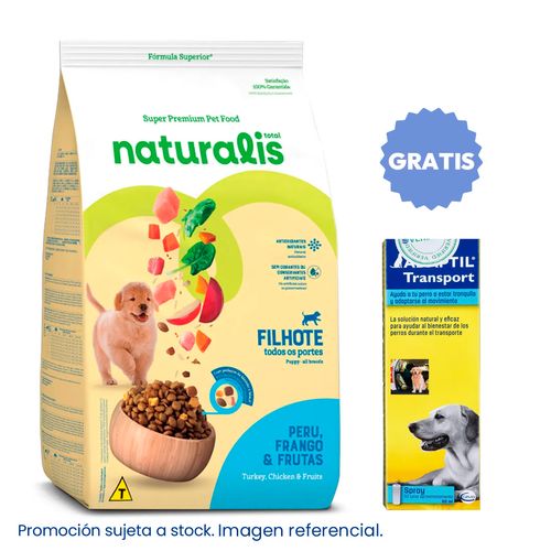 Comida Para Perro Naturalis Cachorro Pavo, Pollo y Frutas 15 kg