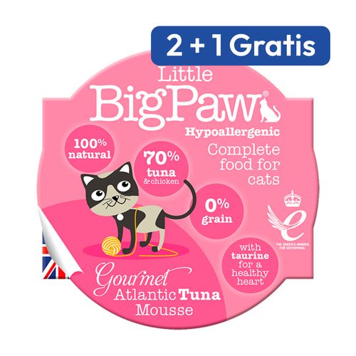 Little Big Paw Mousse Hipoalergénico De Atún Atlántico Para Gatos 85 gr