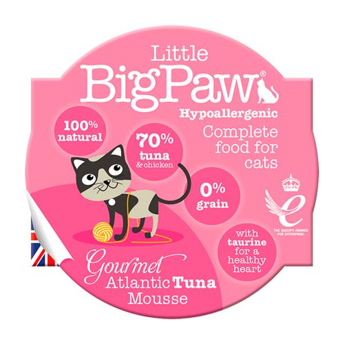Little Big Paw Mousse Hipoalergénico De Atún Atlántico Para Gatos 85 gr