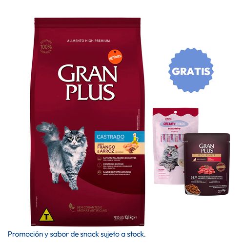 Gran Plus Gato Castrado Pollo y Arroz 10 kg