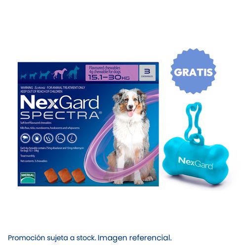 Nexgard Spectra 15.1 - 30 kg X3 Tabletas