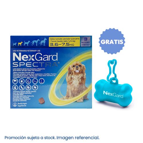 Nexgard Spectra 3.6 - 7.5 kg X3 Tabletas