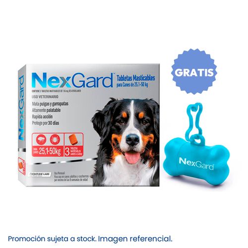 Nexgard 25.1 - 50 kg X3 Tabletas