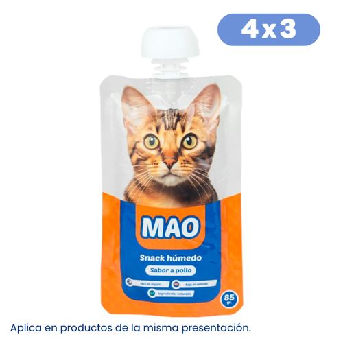 Mao Snack Húmedo Pollo Doypack 85 gr