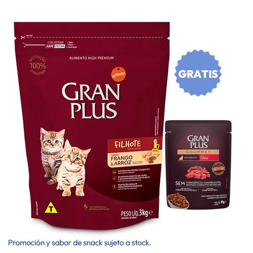 Gran Plus Kitten Pollo y Arroz 3 kg