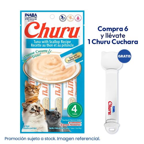 Churu Sabor Atún Con Ostras X4 Tubos 56 gr