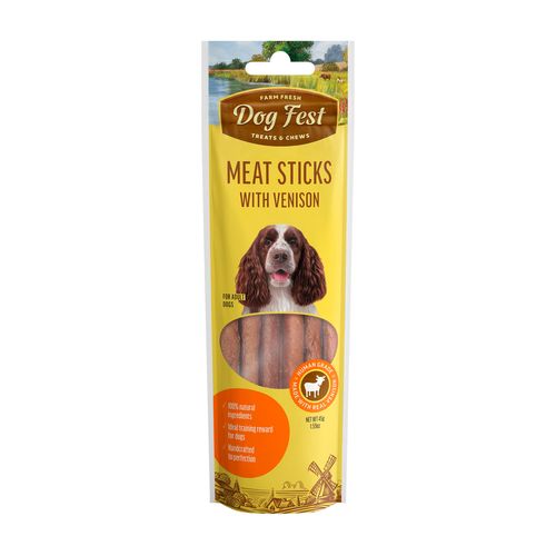 Dog Fest Snack Venison Meat Sticks 45 gr