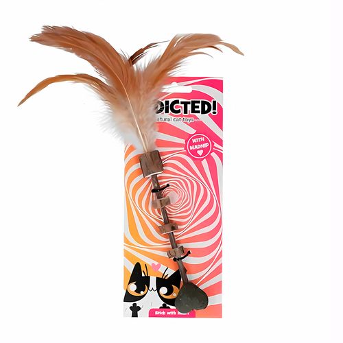 Addicted Cat Juguete Para Gato - Vara Con Corazón y Plumas