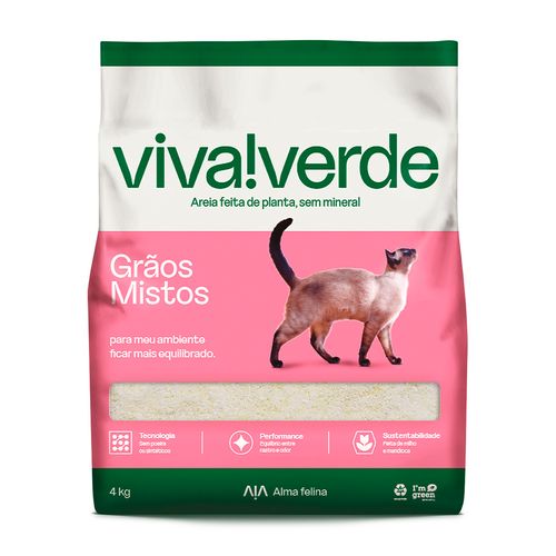 Arena Viva Verde Granos Mixtos 4 kg