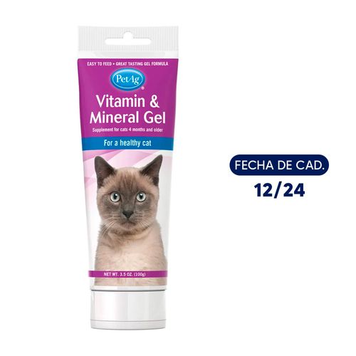 Pet Ag Vitamin & Mineral Gel Para Gatos 100 gr