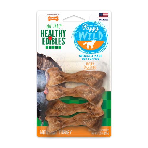 Nylabone Snack Para Perro Healthy Edibles Puppy Wild Turkey 80 gr