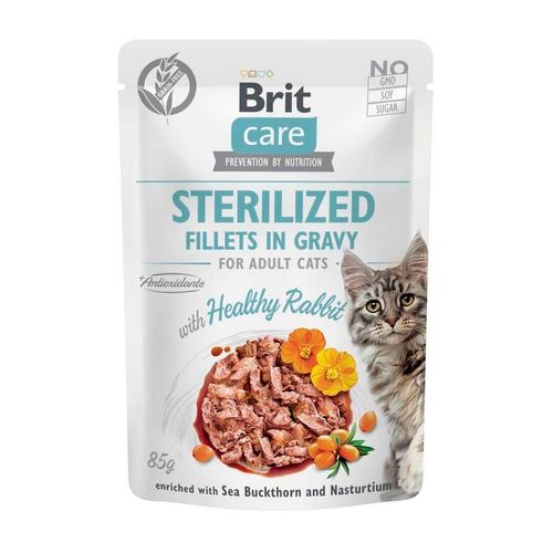 Brit Care Cat Fillets In Gravy Healthy Rabbit 85 gr