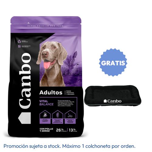 Canbo Vital Balance Perro Adulto Raza Mediana y Grande Pollo y Arroz 15 kg