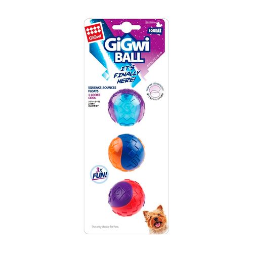 GiGwi Juguete Para Perro Ball 3 Piezas - Small