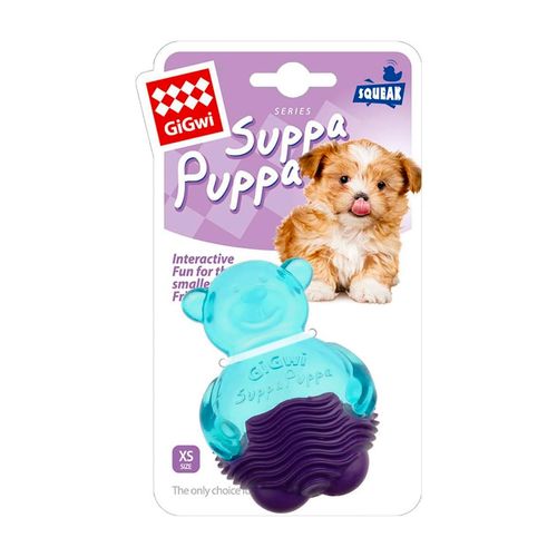 GiGwi Juguete Para Perro Suppa Puppa Oso Celeste/Púrpura - Extra Small