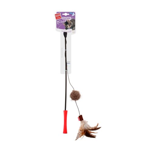 GiGwi Juguete Para Gato Feather Teaser Varilla Plumas y Pelota