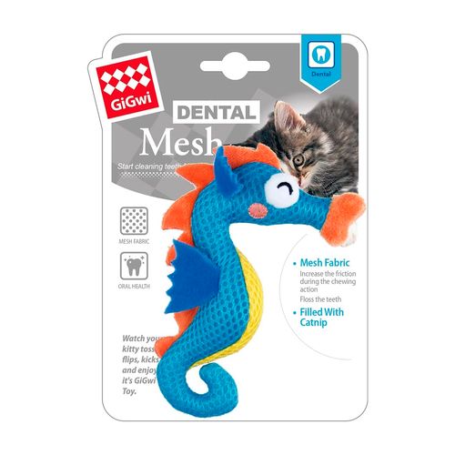 GiGwi Juguete Para Gato Dental Mesh Caballo De Mar