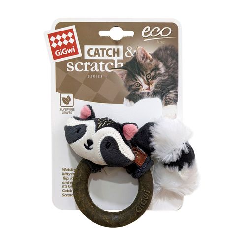 GiGwi Juguete Para Gato Línea Eco Catch & Scratch Mapache