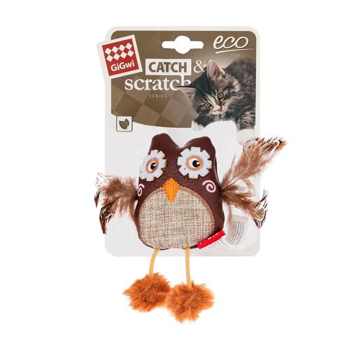 GiGwi Juguete Para Gato Línea Eco Catch & Scratch Búho