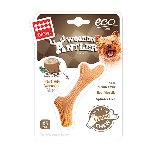 GiGwi Juguete Para Perro Dog Chew Wooden Antler - Extra Small