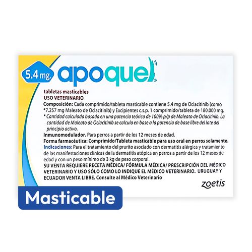 Apoquel Masticable 5.4 mg X1 Tableta